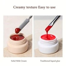 Y2K指甲純淨凝膠甲油黑、黃、紅、紫、奶油米色、粉紅色DIY固定指甲藝術凝膠甲油 - 西瓜粉 - 查看 7