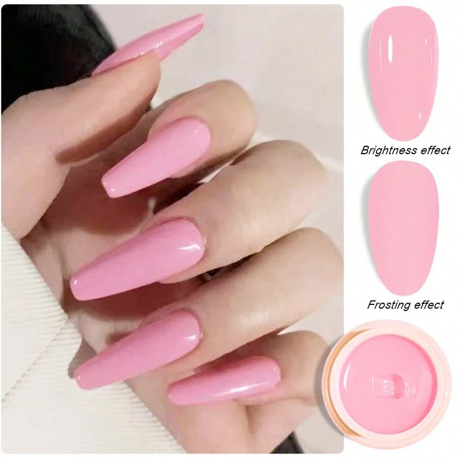 Y2K指甲純淨凝膠甲油黑、黃、紅、紫、奶油米色、粉紅色DIY固定指甲藝術凝膠甲油 - 西瓜粉 - 查看 1