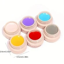 Y2K指甲純淨凝膠甲油黑、黃、紅、紫、奶油米色、粉紅色DIY固定指甲藝術凝膠甲油 - 西瓜粉 - 查看 6