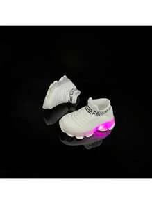 Zapatillas casual para niños con luces LED - Blanco - Ver 2