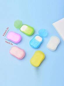 1包攜帶方便的戶外旅行一次性肥皂片,長效芬芳花瓣手部肥皂片,迷你花瓣旅行肥皂片,戶外旅行抗菌手部肥皂片,泡沫肥皂片,香氣泡沫沐浴片 - 紫色 - 查看 6