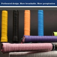 4pcs/set Badminton Racket Grip With 7c Plane Design, Sweat Absorbent Band, Hole Puncher, Sweat & Slip Resistant, Compatible With Fishing Rod, Pickball, All Kinds Of Sport Equipment And Fitness Equipment Handles, Wraps, Affordable And Various Colors Available, Pretty Cool And Amusi - White - View 3