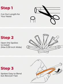 泛用型鋼絲輻條護套,適用於越野摩托車輪圈 - 黑色 - 查看 3