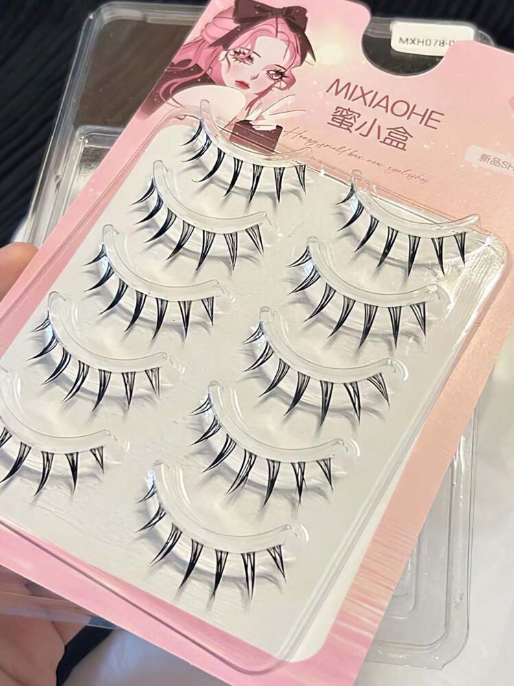 5ペア セット つけまつげ、自然な外観とフェザーのような仕上がり