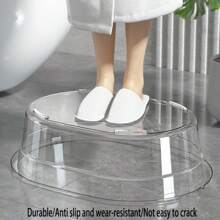 1pc Transparent Baby Bath Tub, Can Be Used For Newborn Babies, Extra Large, Can Be Used As A Wash Basin, Thickened, Large Washing Foot Basin, Thickened, Suitable For Cats, Dogs, And Litter Boxes Of Many Other Animals, Suitable For Pets Bathing And Showering, Suitable For Bathing Your Cat, Dog, Puppy, Rabbit In Order To Prevent Them From Running Away, Can Also Be Used As Litter Boxes - Clear - View 4