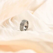 1枚歐美時尚全鑽不銹鋼戒指 - JZ073 - 查看 8