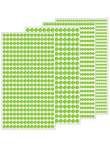 Finego 1799 件 4 張水鑽貼紙 3/4/5/6 毫米自黏水鑽寶石適用於臉部眼睛化妝頭髮身體 - 綠色 - 查看 1