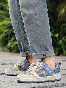 女性時尚熱門校園休閒鞋,情侶款式,防滑,柔軟且耐用鞋底,適合戶外舒適輕量化訓練和運動滑板鞋 - 米色 - 查看 8