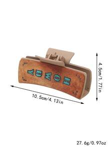 1個西式向日葵與字母圖案髮夾 - 彩色 - 查看 8