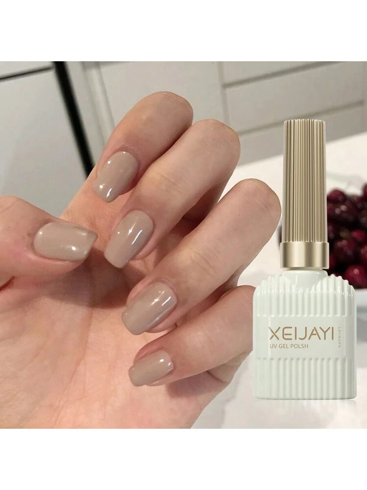 XEIJAYI 1pc 15ml コーヒーブラウンジェルネイルポリッシュ、フレンチ