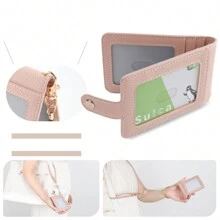 翻蓋式卡片套,公車卡套,ic卡保護套,id卡套,地鐵卡套,附可伸縮掛繩、卡片收納盒、證件夾、卡片整理盤 - 黑色 - 查看 3