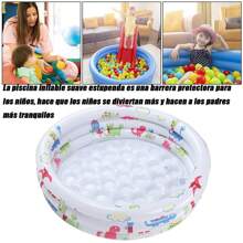 Alberca Inflable para Niños, 90cm Piscina Inflable Alberca Infantil Piscina De Agua para Niños, Fiesta Acuática Segura De Verano Tamaño - Blanco - Ver 3