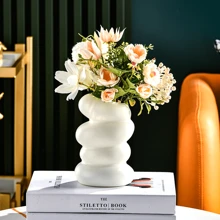 1 chiếc bình hoa xoắn ốc bằng nhựa sáng tạo dùng để cắm hoa trang trí làm quà tặng tuyệt vời nhất - trắng - Xem 1