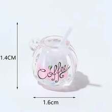 7 件發光雙色牛奶咖啡杯 Diy 髮飾、鑰匙圈、袋子吊墜珠寶製作材料 - 彩色7件套裝 - 查看 5