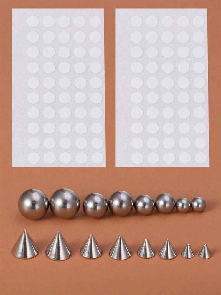 16 件/套簡約非穿孔身體首飾套裝 - 彩色 - 查看 2