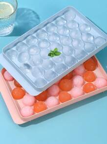 1PC Easy To Use 33-Cavity Round Ice Cube Mold, Create Perfect Ball Shaped Ice Cubes With One Tray - Blue - View 6