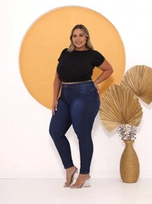 Plus Size Jeans - Medium Wash - View 5