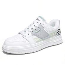 绿色保暖内衬韩版时尚休闲低帮运动鞋，适合日常穿着 - 綠色 - 查看 3