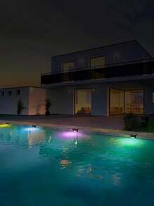 16/8/4 件户外太阳能甲板灯、太阳能防水 LED 台阶灯、生日派对朋友派对装饰、户外楼梯、台阶、栅栏、庭院、庭院和露台、路径灯、户外走廊装饰、阳台、露台夜灯（白光/暖光/彩色光）、用于小路、庭院、露台的户外花园照明 - 彩色 - 查看 4