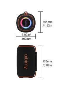 1個黑色防水15w便攜式揚聲器,內置電池,適用於戶外騎車活動、新年禮物和遊戲贈品 - 黑色 - 查看 6