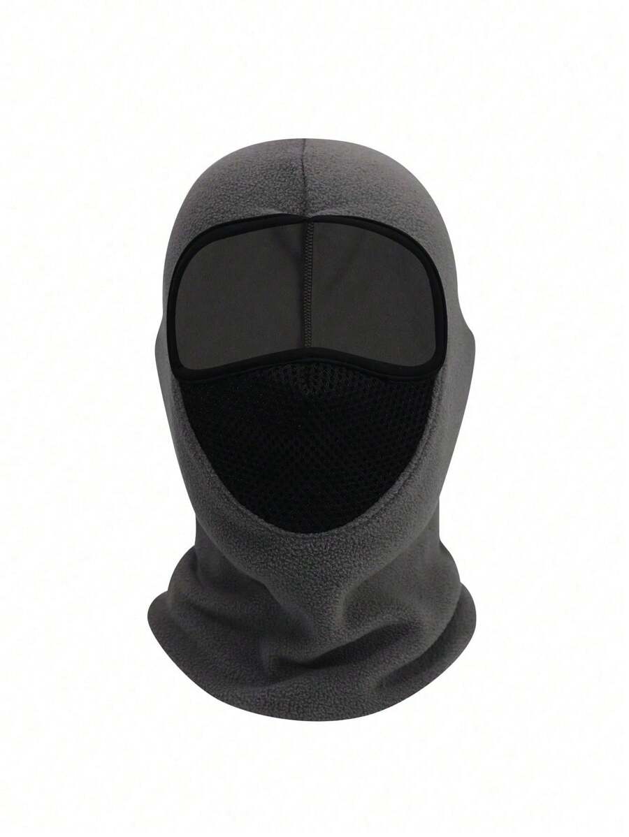 1 件装男士保暖内衬冬季骑行滑雪面罩 - 灰色 - 查看 1