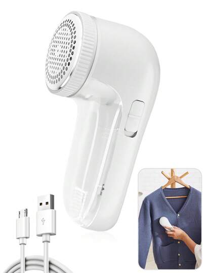 Elektrischer Stoffrasierer, Usb Wiederaufladbarer Fusselentferner, Kleidung Entpiller, Möbel Polster Fusselrasierer (reines Weiß)