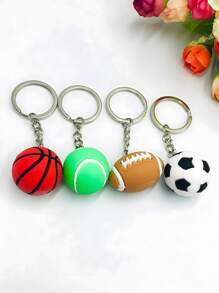 1入籃球運動員吊飾鑰匙圈,運動迷和朋友最佳禮物 - 紅色 - 查看 3