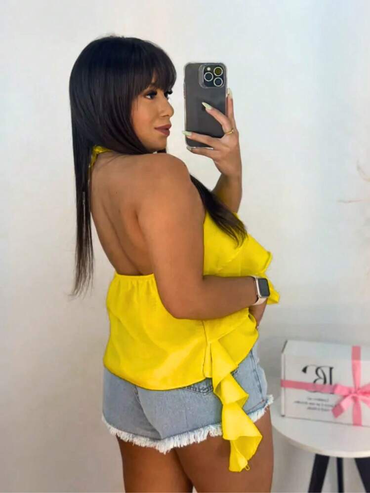 Women Tops - Yellow - View 2