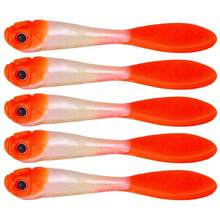 HENGJIA 5入組7cm 2.2g柔性魚餌,雙色小魚形仿製餌,適用於遠投釣鱒魚和鯔魚 - 3# - 查看 1