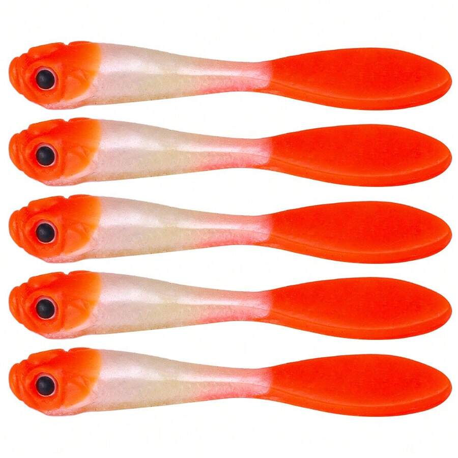 HENGJIA 5入組7cm 2.2g柔性魚餌,雙色小魚形仿製餌,適用於遠投釣鱒魚和鯔魚 - 3# - 查看 1