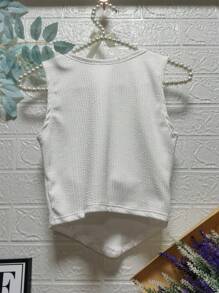 Women Tops - 白色 - 查看 2