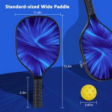 ENERFACE Pickleball Paddles,USAPA Approved Beautiful Pickleball Rackets Set,Wood/Fiberglass Surface Pickleballs Set with Pickleball Racket,Pickle Ball Paddles for Beginners & Pros