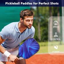 ENERFACE Pickleball Paddles,USAPA Approved Beautiful Pickleball Rackets Set,Wood/Fiberglass Surface Pickleballs Set with Pickleball Racket,Pickle Ball Paddles for Beginners & Pros