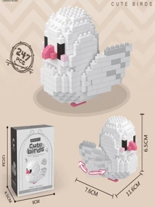 積木玩具鳥-肥鴿 - 彩色 - 查看 2