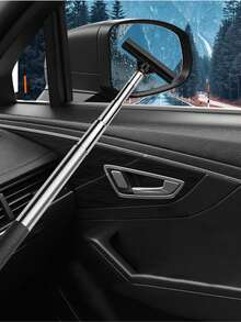 1支黑色汽車後視鏡刮水器,不銹鋼伸縮雨刷,防霧 - 黑色 - 查看 1