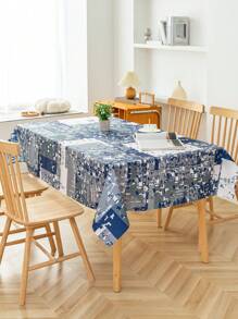 1 件防水桌布,奢華高端風格,咖啡、餐桌桌布 - 彩色 - 查看 1
