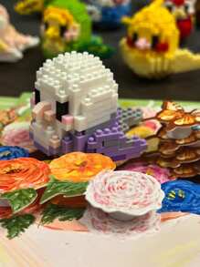 积木玩具-生动的凤凰形紫色小鸟房间装饰 - 彩色 - 查看 3