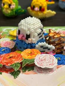 積木玩具,印有鳥/老虎圖案 - 彩色 - 查看 3