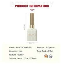 XEIJAYI 1Pc Red Long-Lasting Diamond Gel Top Coat Shine Finish And Soak Off Led Nail Lamp - Perfect For Christmas Nail Art Design Manicure Diy Salon Women Gift - Clear - View 10