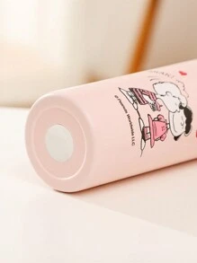 SNOOPY 1 件史努比不锈钢保温杯带盖和吸管，大容量旅行杯 - 綠色 - 查看 3