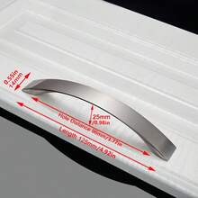 1個鋁合金家具拉手,刷銀廚房門把手,櫥櫃把手,抽屜旋鈕,衣櫥抽屜拉手 - 銀色 - 查看 7