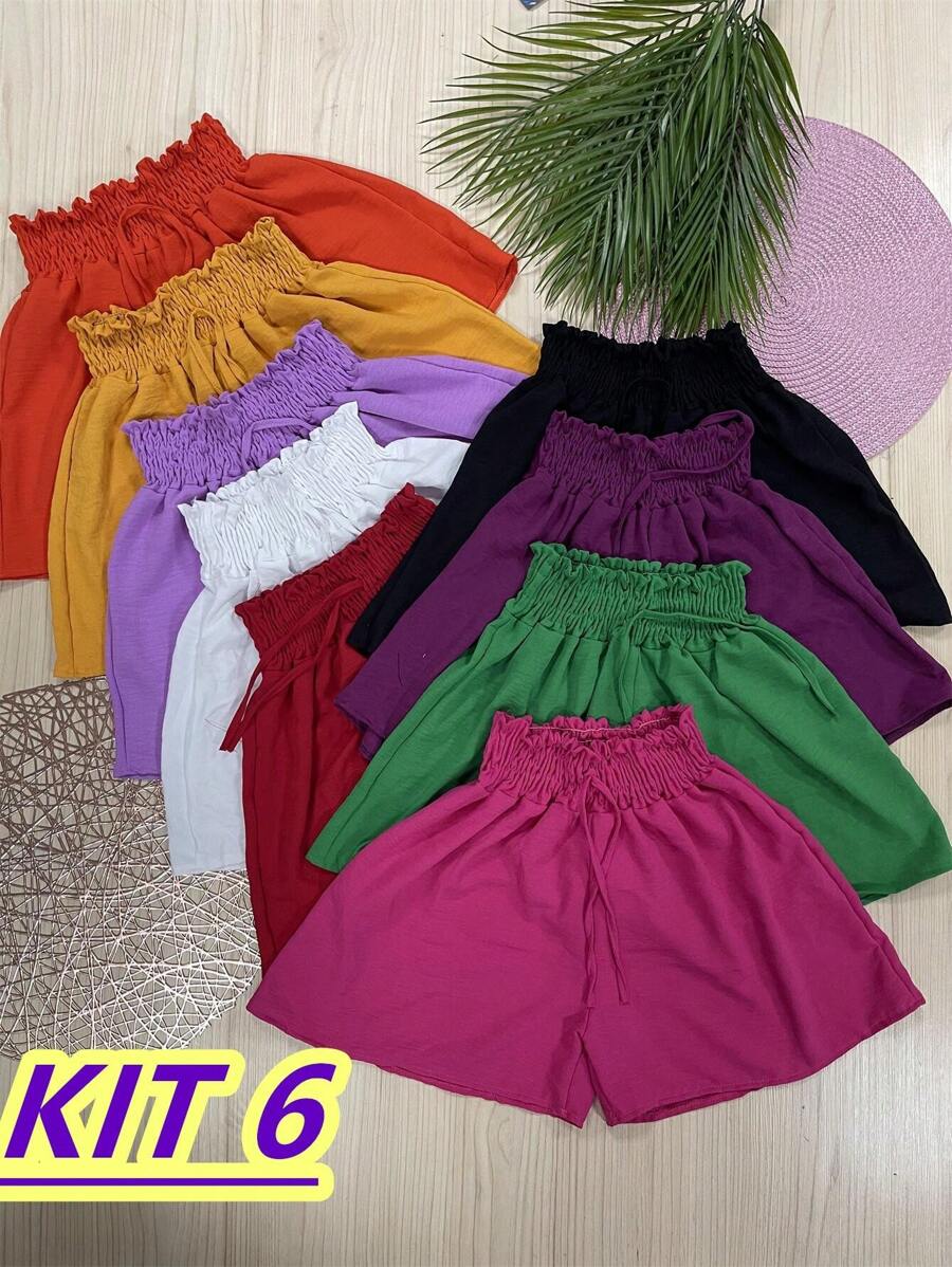 Women Shorts - 玫紅色 - 查看 1