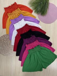 Women Shorts - 玫紅色 - 查看 2