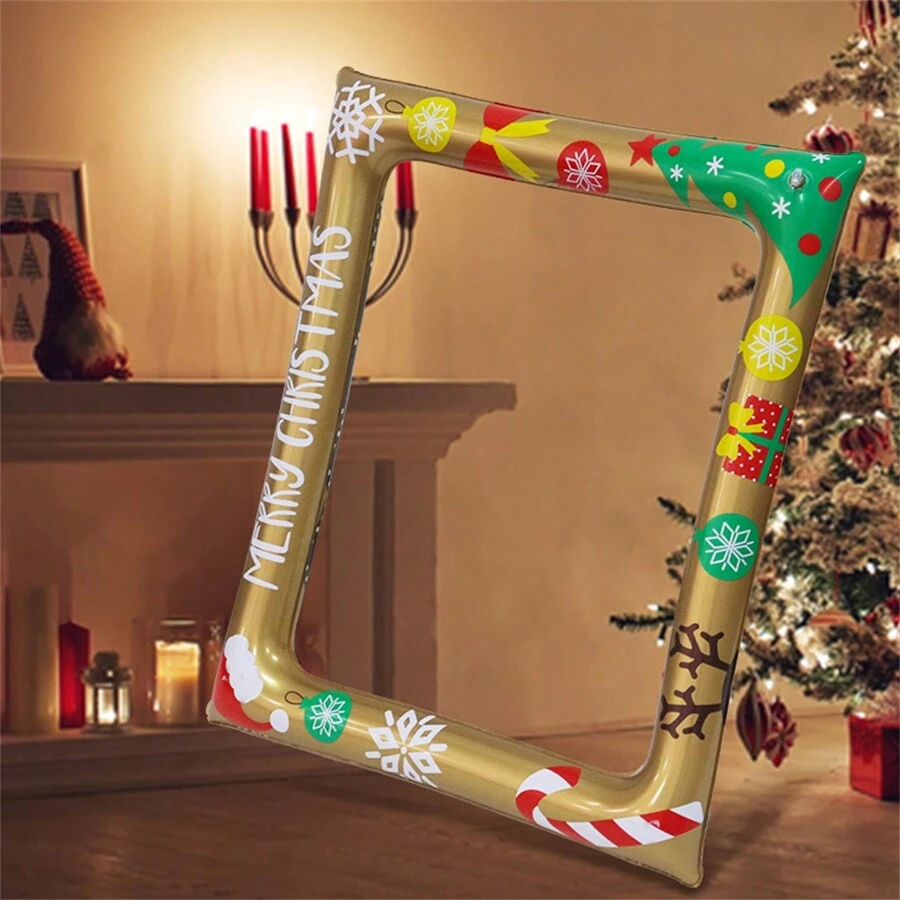 New Pvc Creative Photo Frame, Handheld Inflatable Frame, Festival Decoration Venue Prop, Party Handheld Selfie Frame And Group Photo Prop - Multicolor - View 1