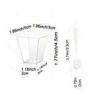 50pcs Clear Dessert Cups - Clear - View 4