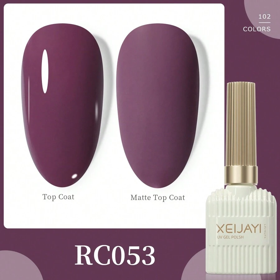 XEIJAYI 1 Bottle 4-Season Gel Nail Polish, 102 Color Options, Suitable For Nail Decoration, Nail Art, DIY Nail Salon, Great Gift For Women - 紫色 - 查看 1