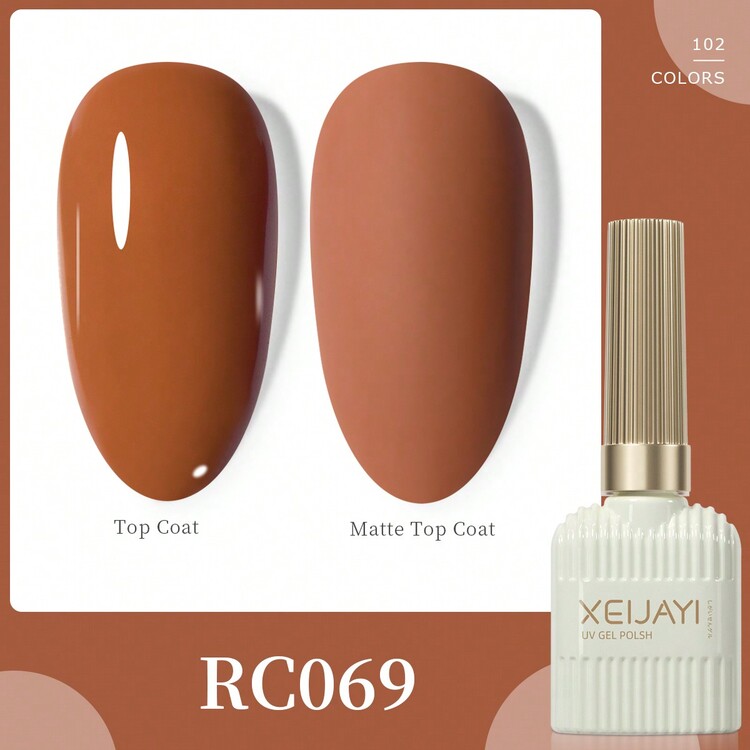 XEIJAYI 1Pc Gel Nail Polish For All Seasons With 102 Colors For Choose For Nail Decoration In Nail Art Manicure Diy Salons Gift For Women - 杏色 - 查看 1