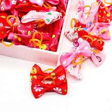 10入組寵物狗彈性頭帶,狗美容髮結夾配件 - 彩色 - 查看 7