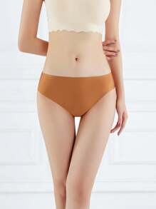 女士6入組無縫冰絲蕾絲性感透明褲襠三角褲 - 彩色 - 查看 10