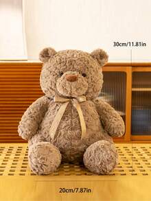 河月熊絨毛玩具、收藏娃娃、節慶禮物、裝飾 - 棕色 - 查看 2